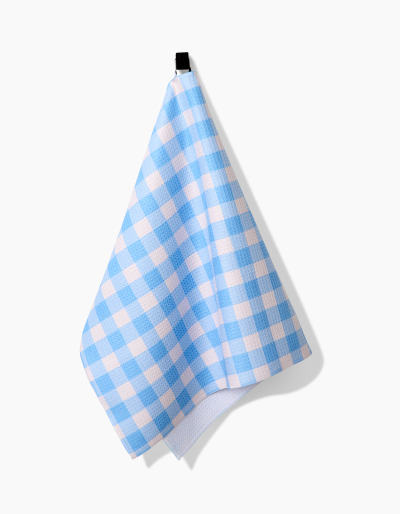 Geometry - Angelic Sky Gingham Tea Towel