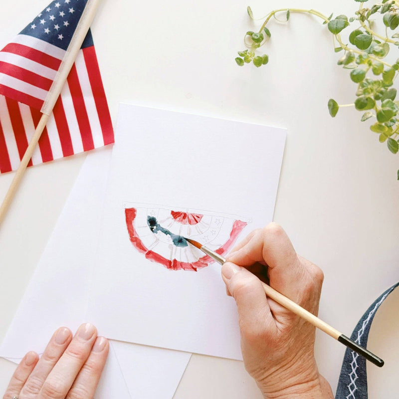 emily lex studio - Americana paintable watercolor notecard set