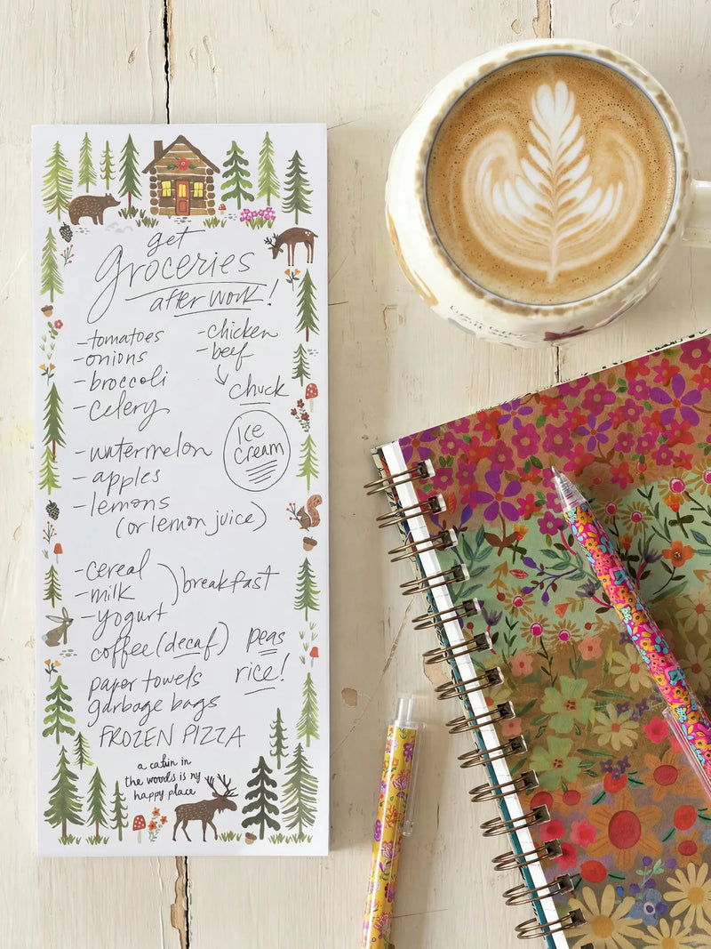 Natural Life Magnetic List Pad - Cabin in the Woods