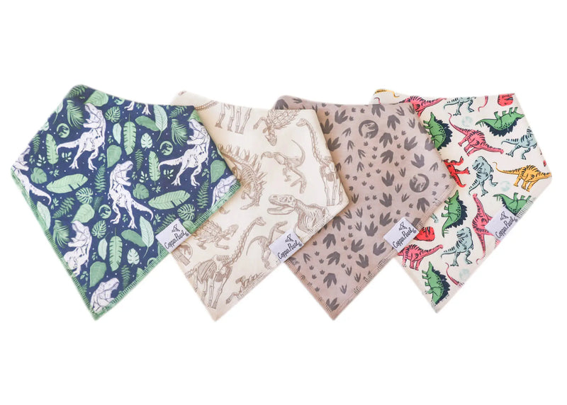 Copper Pearl Baby Bandana Bibs - Set of 4 (Assorted prints)