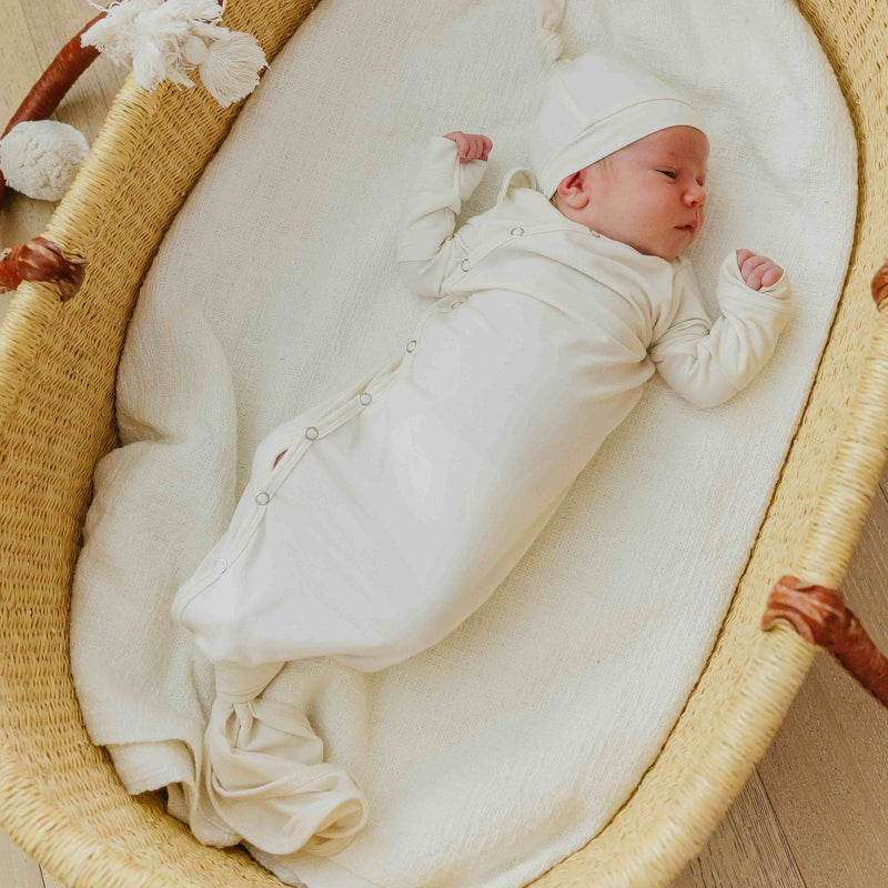 Copper Pearl - Newborn Knotted Gown - Cru