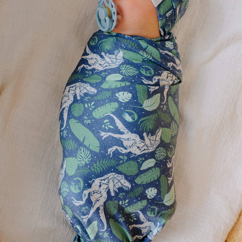 Copper Pearl - Knit Swaddle Blanket - Jurassic Park
