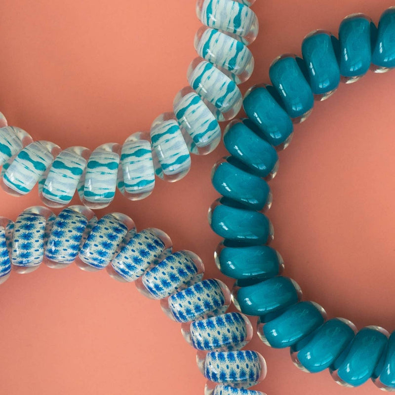 TELETIES - Spiral Hair Coils | Large | Soft Surf