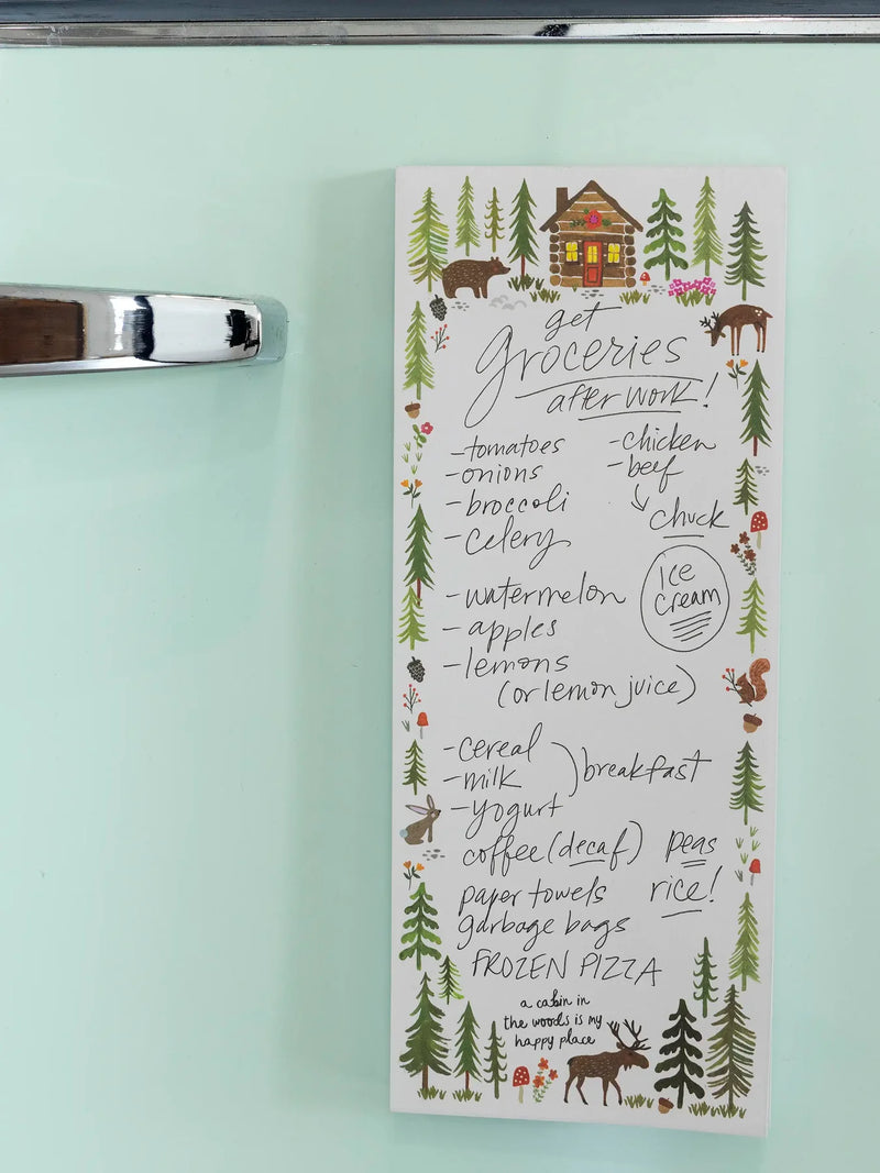 Natural Life Magnetic List Pad - Cabin in the Woods