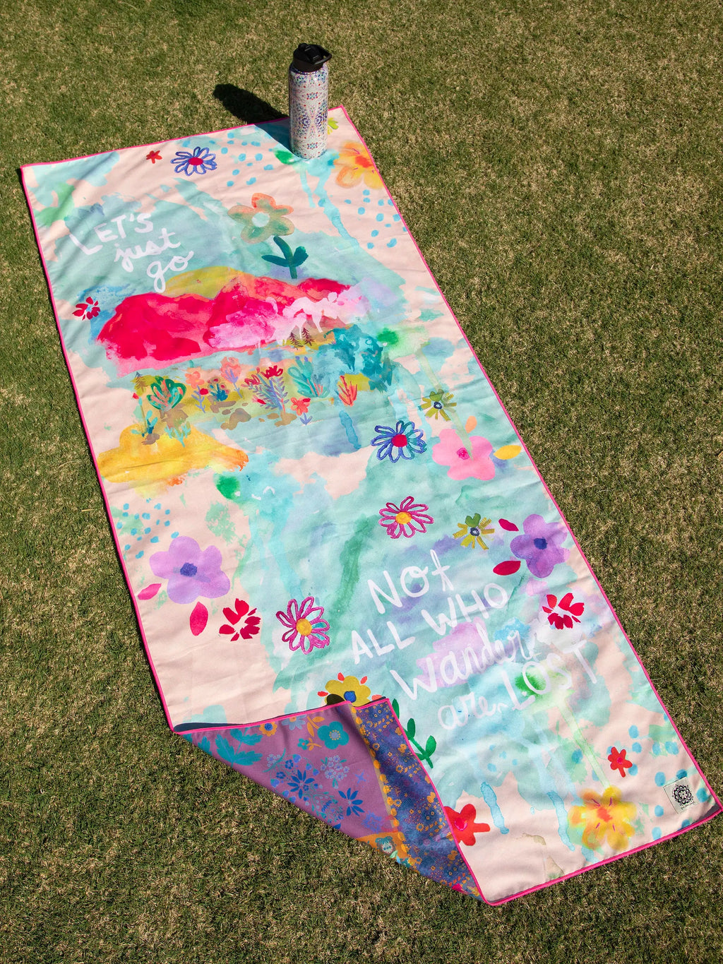 Natural Life - Double-Sided Microfiber Beach Towel - Let’s Just Go