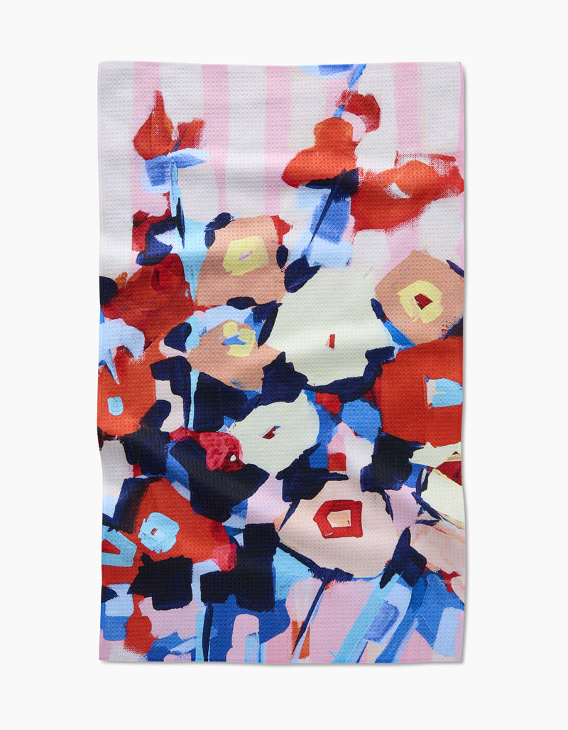 Geometry - Raspberry Fluff Tea Towel