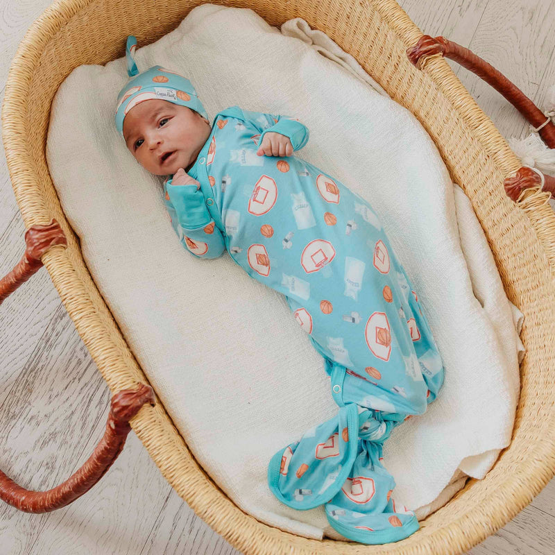 Copper Pearl - Newborn Knotted Gown - Slam Dunk