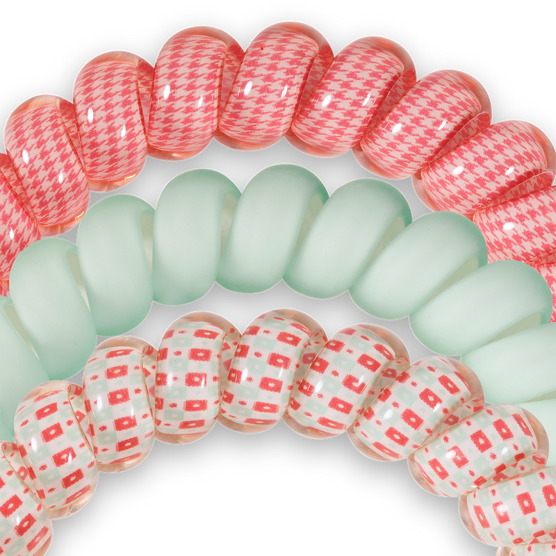 TELETIES - Spiral Hair Coil | Large | Calming Coral