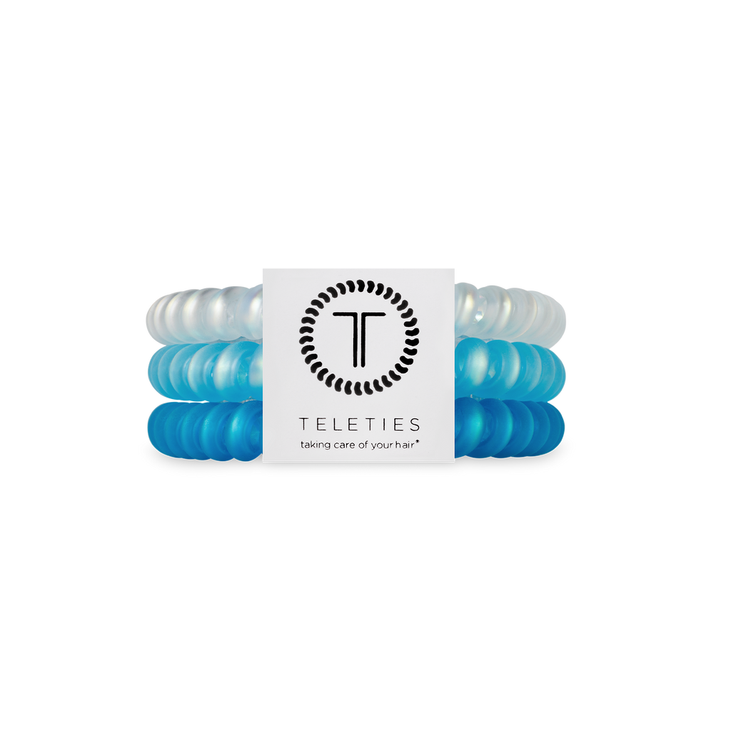 TELETIES - Spiral Hair Coils | Small | Blue Seas