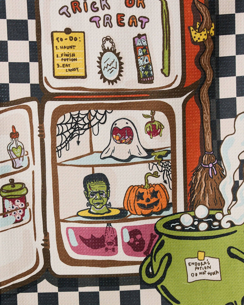 Geometry - Spooky Roommates Tea Towel