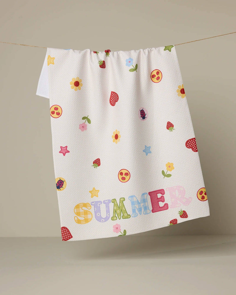 Geometry - Summer Alphabet Tea Towel