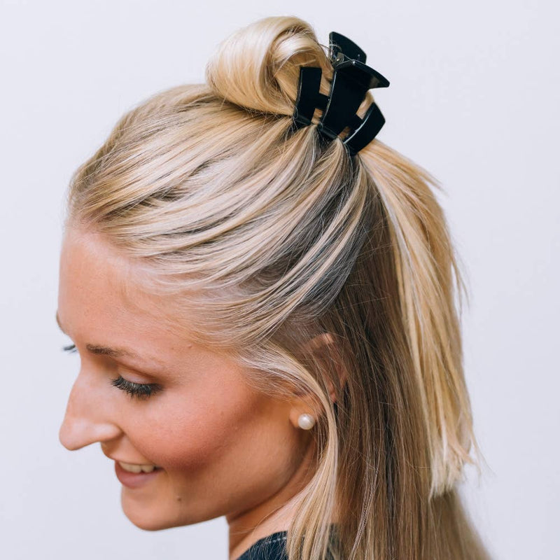 TELETIES - Classic | Jet Black | Petite | Claw Clip