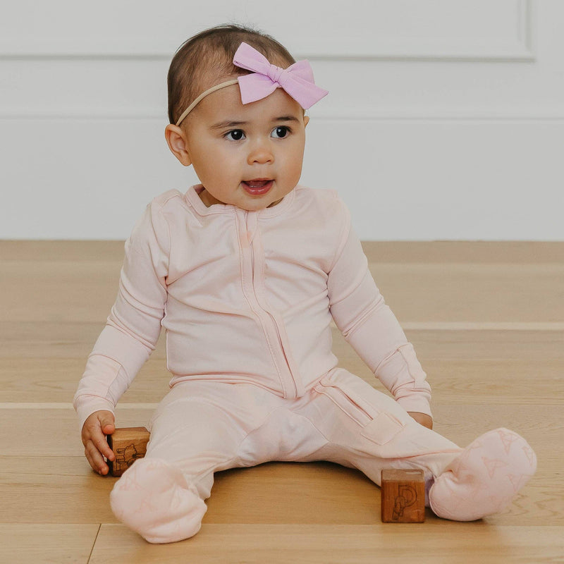 Copper Pearl - Zip-Up Footie Pajama - Blush