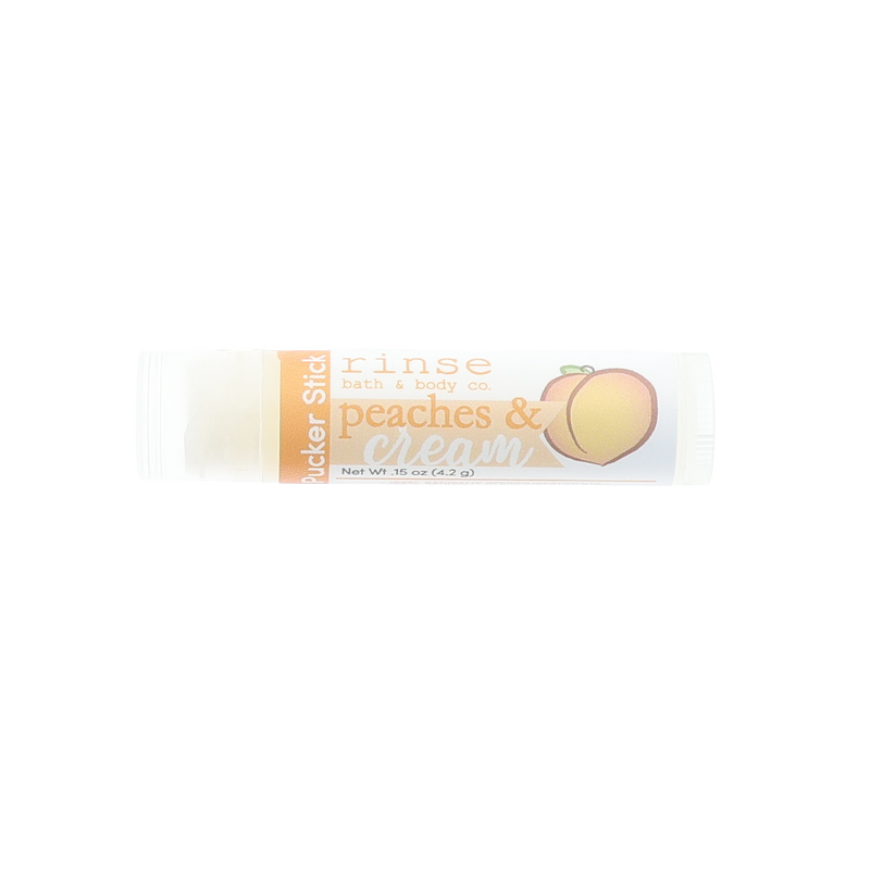 Rinse Bath & Body Co. - Pucker Stick - Peaches & Cream Lip Balm | Natural Lip Care