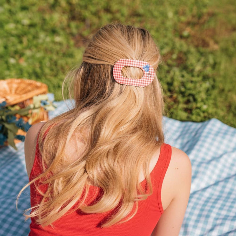 TELETIES - Flat Round Hair Clip | Medium | Blueberry Farms