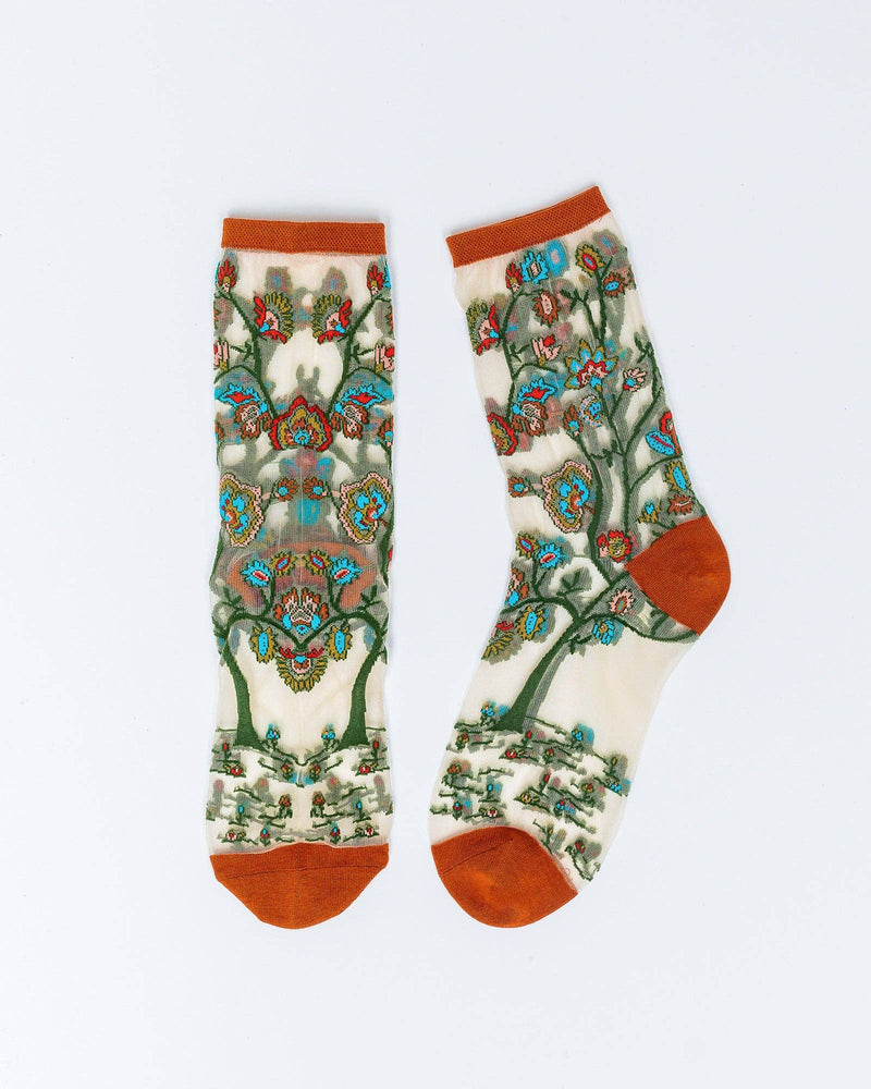 Sock Candy - Tree of Life Sheer Crew Sock