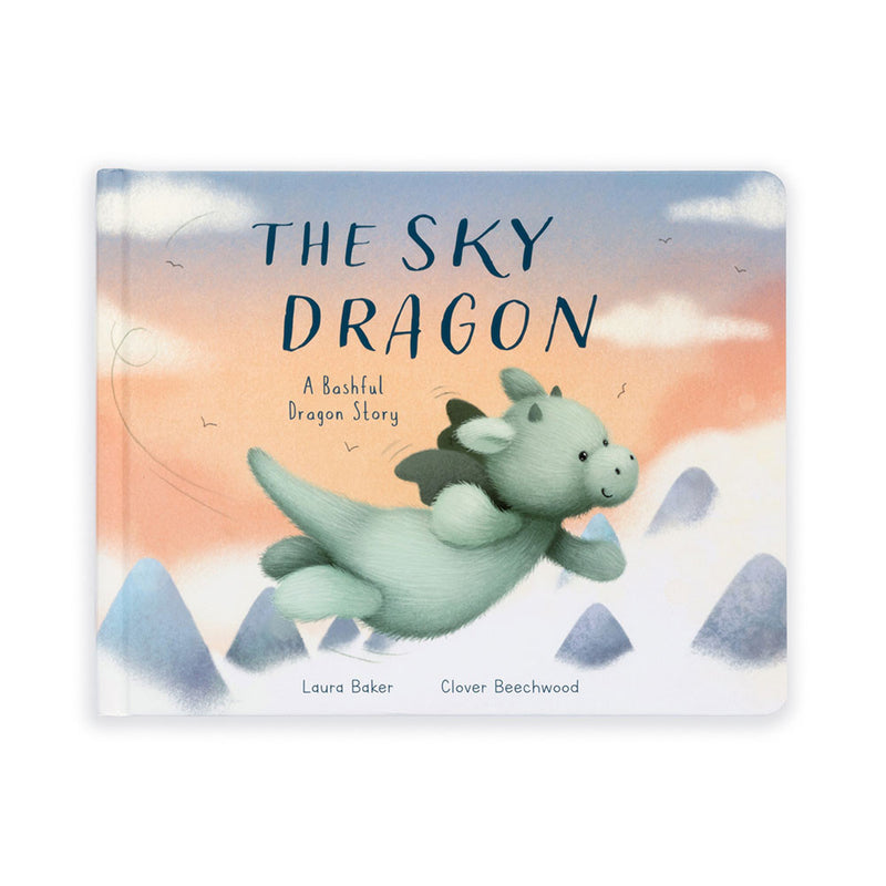 Jellycat The Sky Dragon Book & Bashful Dragon Medium Plush