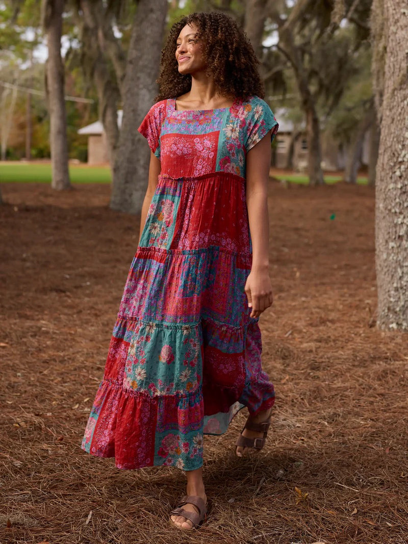 Natural Life Berkley Maxi Dress - Jewel Positano Scarf