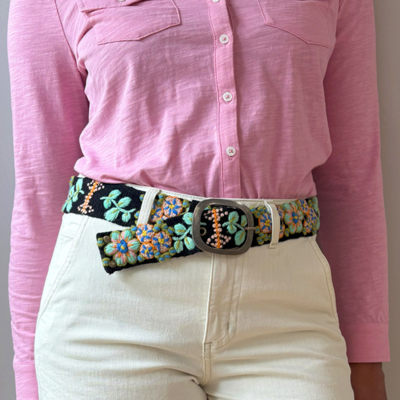 Jenny Krauss - Southwest Walkabout Embroidered Wool Belt