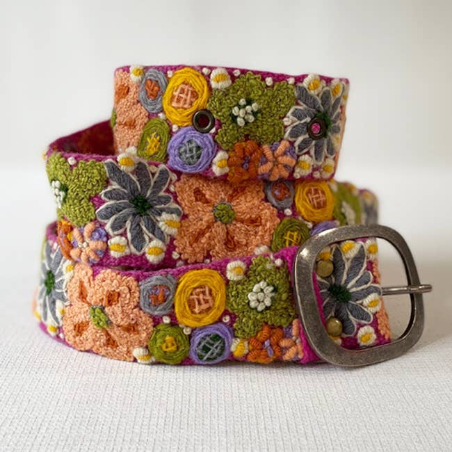 Jenny Krauss - Wildflowers Embroidered Wool Belt