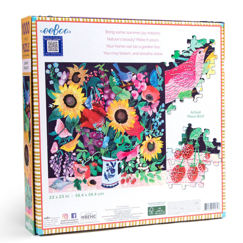 eeBoo - Summer Bouquet 1000 Piece Puzzle