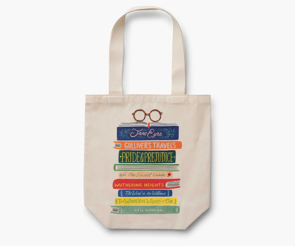 RIFLE PAPER CO. Book Club Canvas Tote Bag