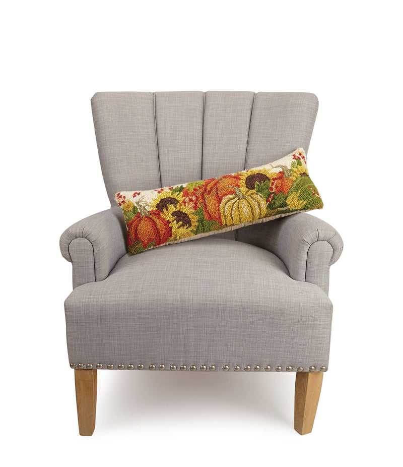 Peking Handicraft - Pumpkins Cream Hook Pillow - Susan Winget