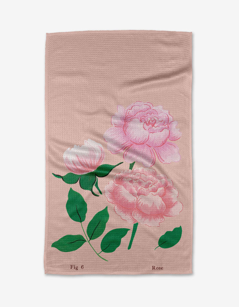 Geometry - June Roses Tea Towel