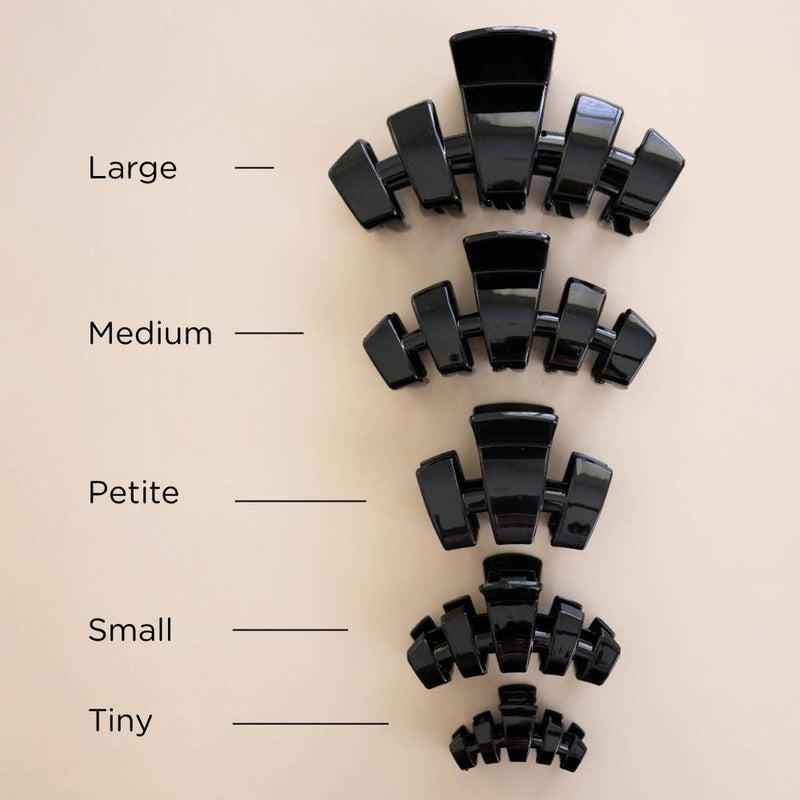 TELETIES - Classic | Jet Black | Petite | Claw Clip