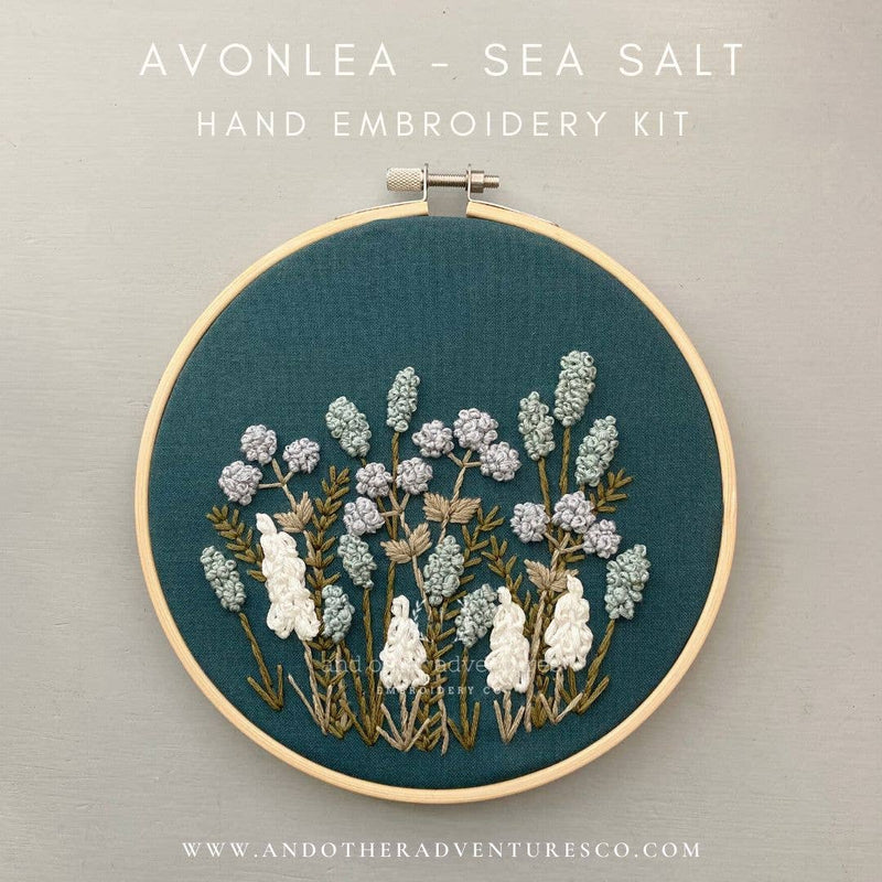 And Other Adventures Embroidery Co - Hand Embroidery Kit - Avonlea in Sea Salt