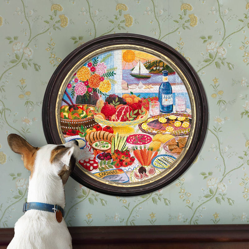eeBoo - Mediterranean Table 500 Piece Round Puzzle