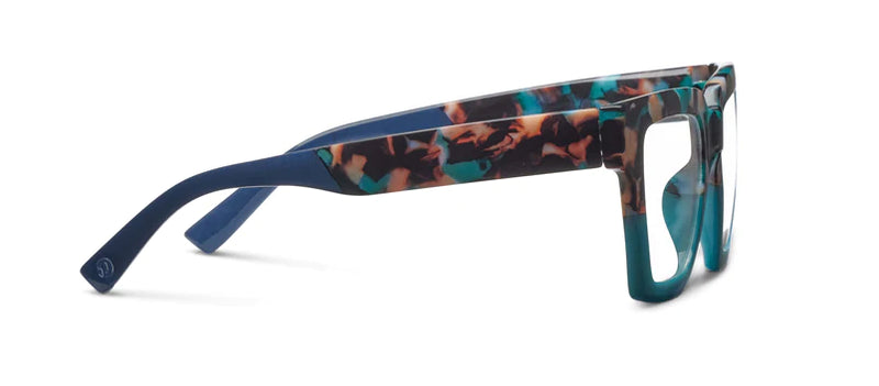 Peepers Readers - Take a Bow - Teal Botanico/Teal (with Blue Light Focus™ Eyewear Lenses)