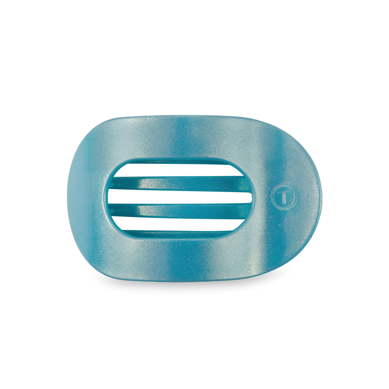 TELETIES - Round Flat Hair Clip | Medium | Blue Seas