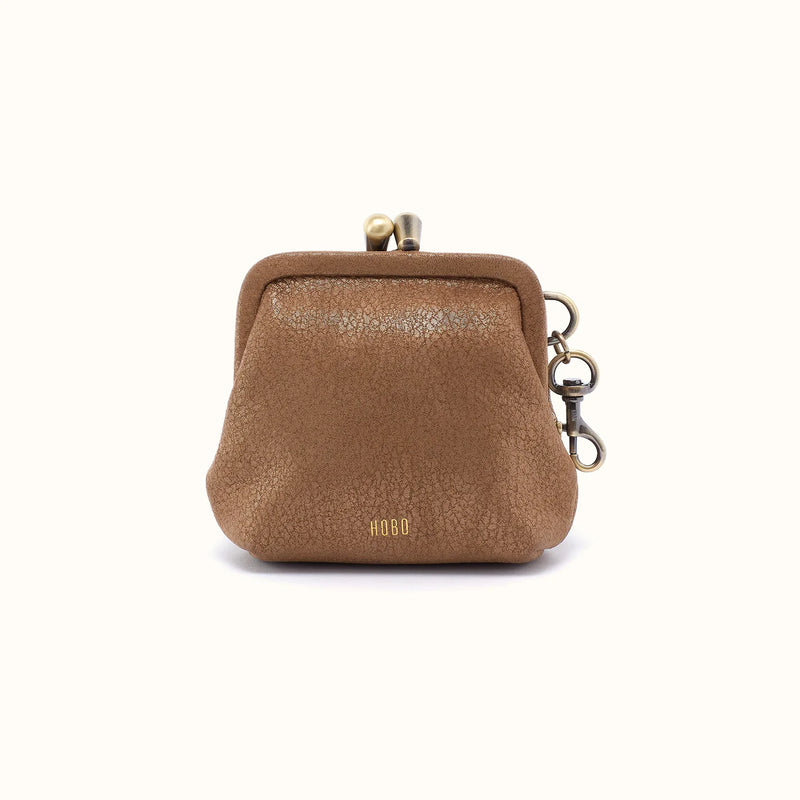 HOBO Alba Frame Clip Pouch - Honey Gold (Metallic Leather)