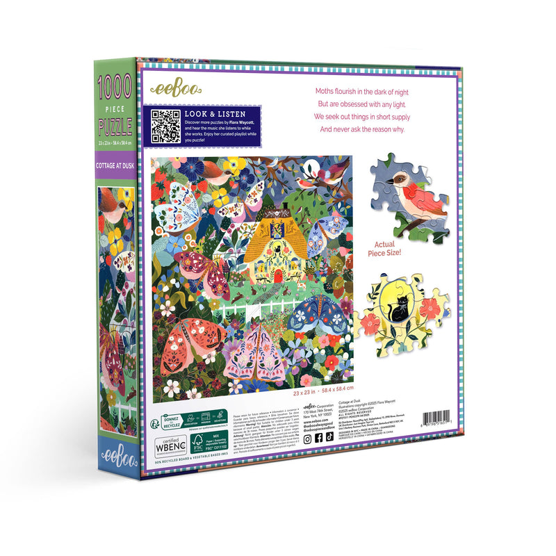 eeBoo - Cottage at Dusk 1000 Piece Puzzle