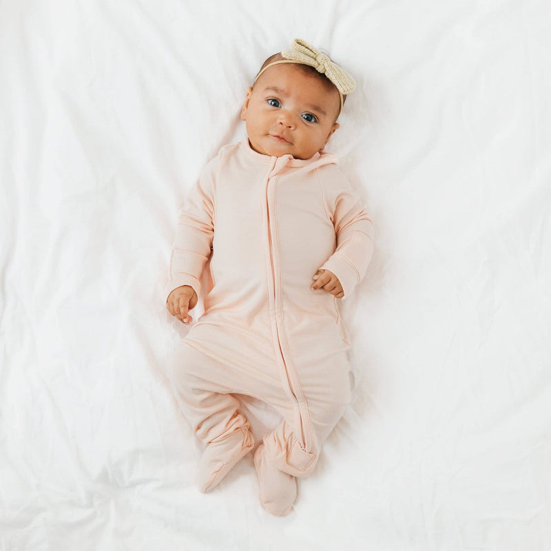 Copper Pearl - Zip-Up Footie Pajama - Blush