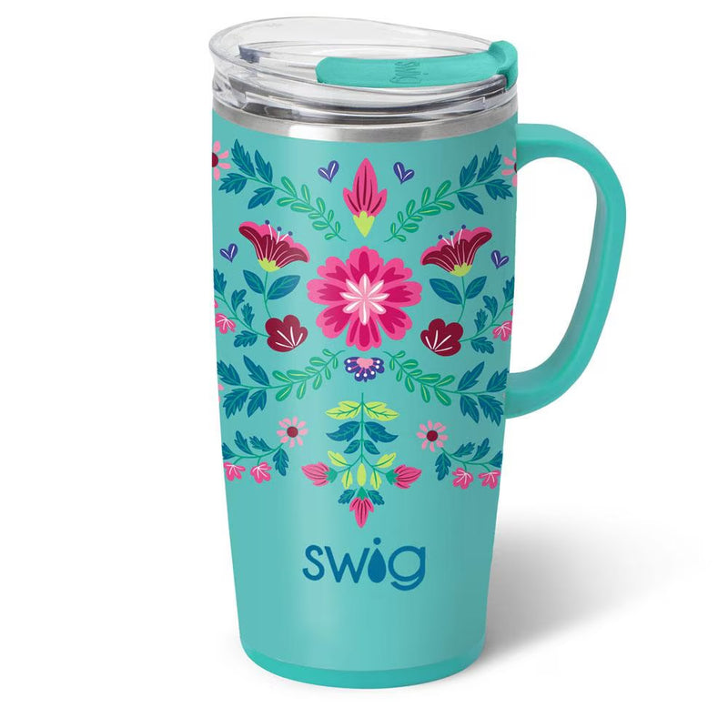 Swig Life Flora Azul Travel Mug (22oz)