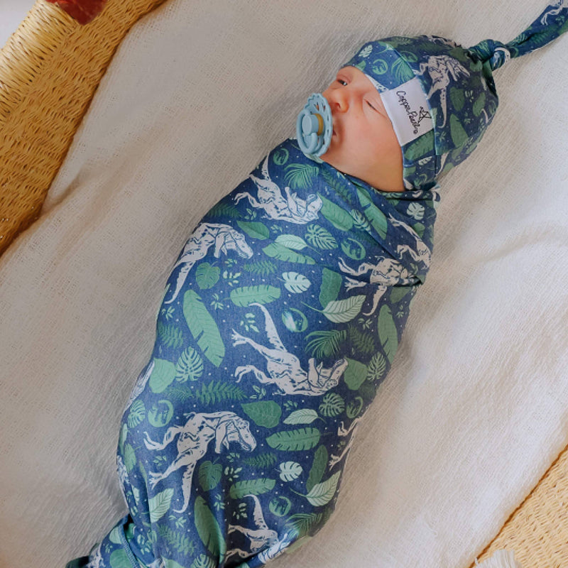 Copper Pearl - Knit Swaddle Blanket - Jurassic Park
