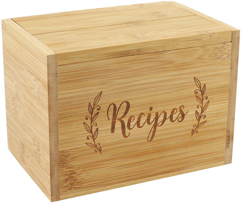 Peter Pauper Press - Bamboo Recipe Box Set