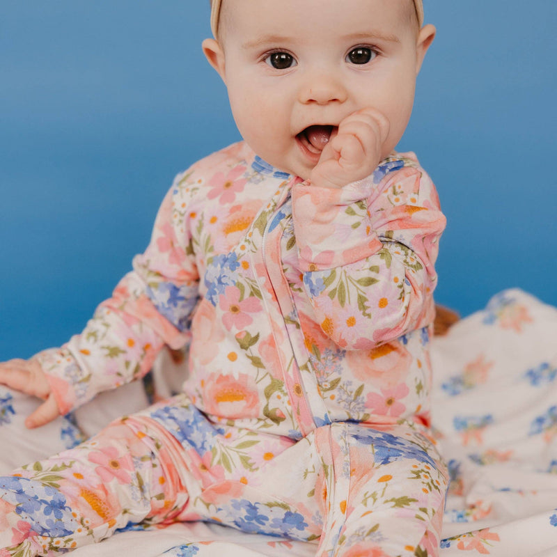 Copper Pearl - Bamboo Zip-Up Footie Pajama - Penelope