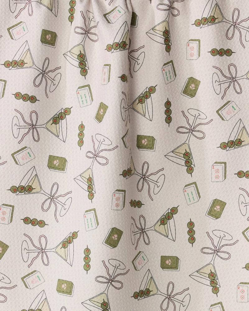 Geometry - Martini Tiles Tea Towel - Mahjong