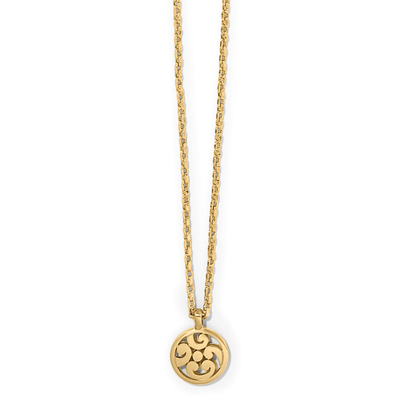 Brighton Contempo Medallion Petite Necklace - Gold