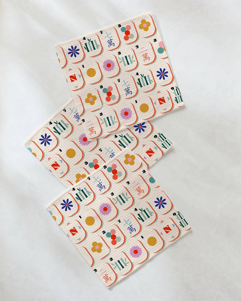 Geometry - Tile Toss Dishcloth Set - Mahjong