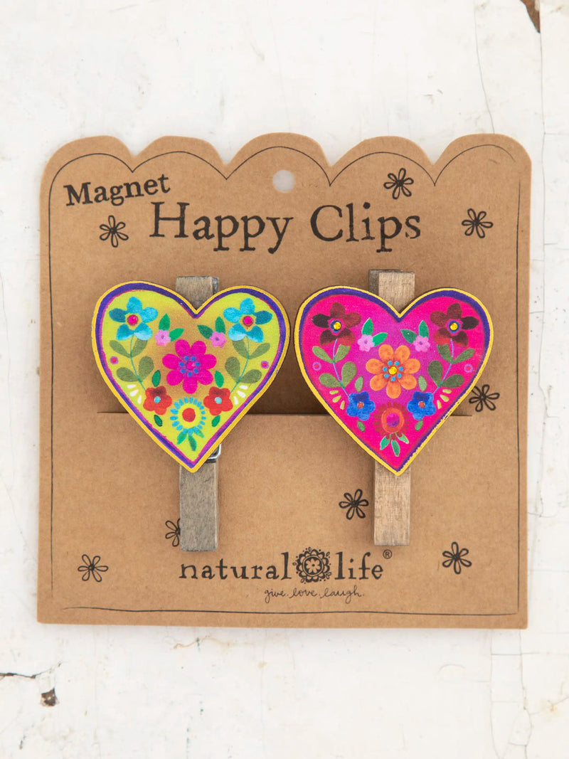 Natural Life Magnet Bag Clip, Set of 2 - Heart