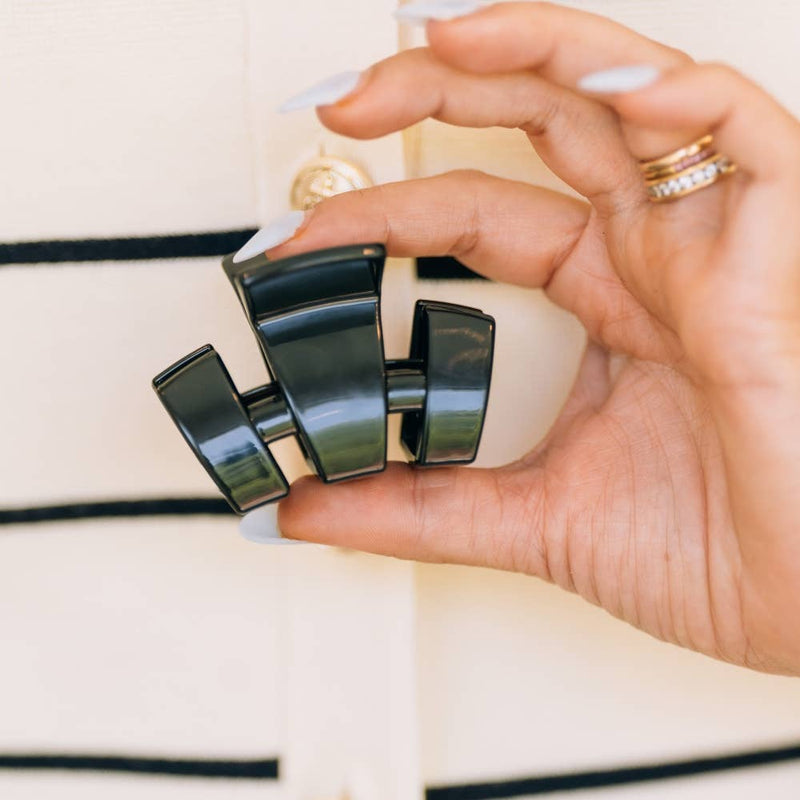 TELETIES - Classic | Jet Black | Petite | Claw Clip