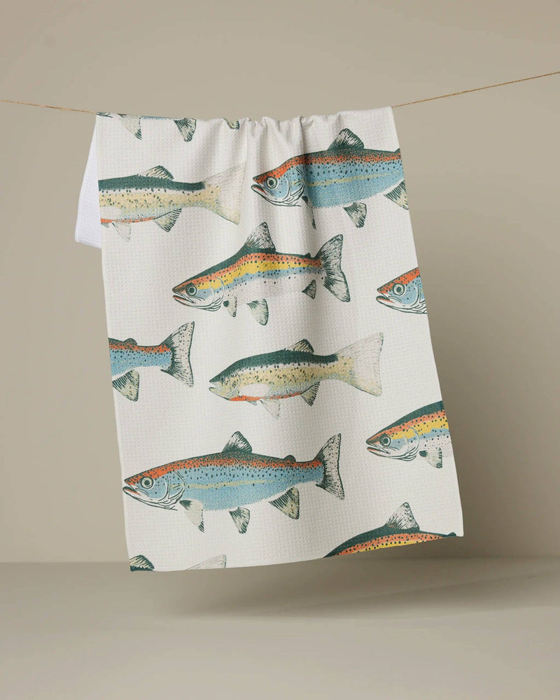 Geometry - Hooked on Fishing Tea Towel