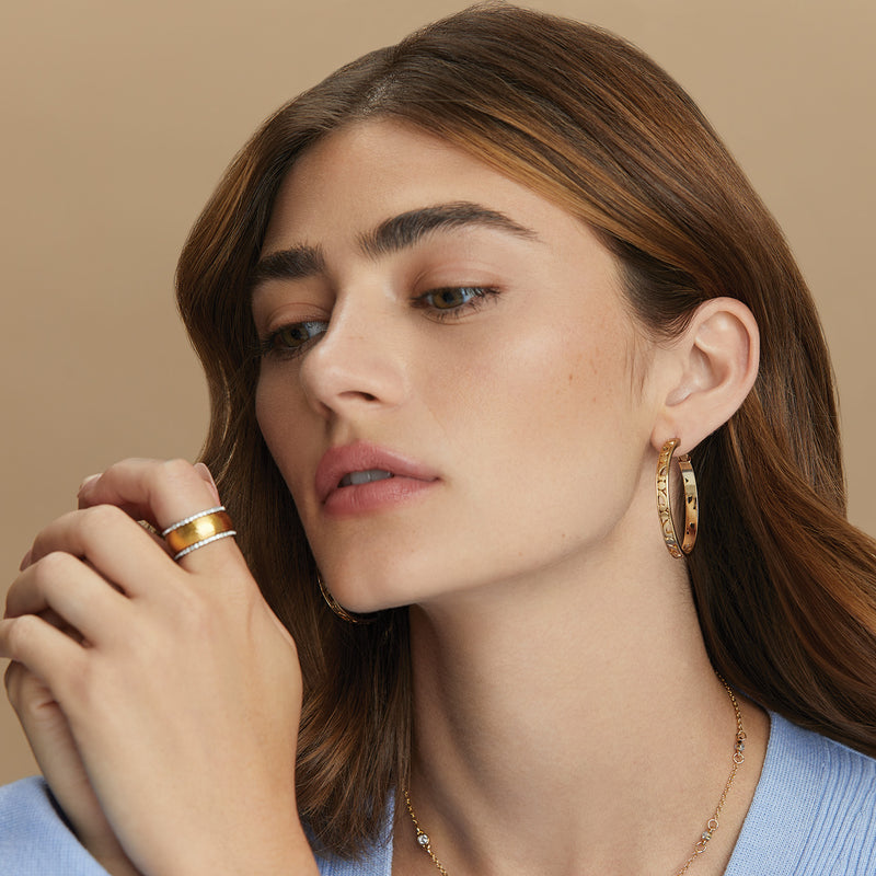 Brighton Meridian Geo Band Ring - Gold