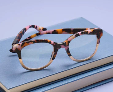 Peepers Readers - Georgia - Pink Botanico/Gold (with Blue Light Focus™ Eyewear Lenses)