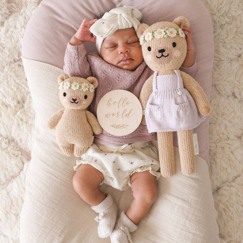 cuddle+kind - Baby honey bear (ivory floral)