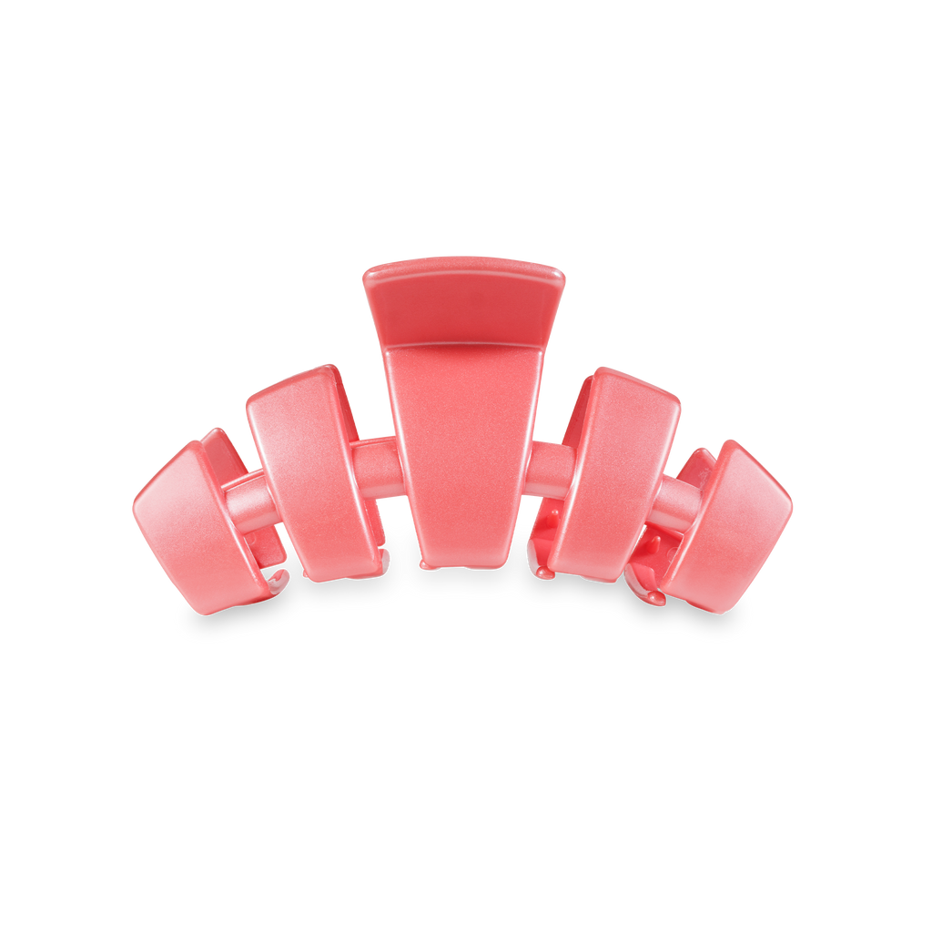 TELETIES - Classic Hair Clip | Small | Calming Coral